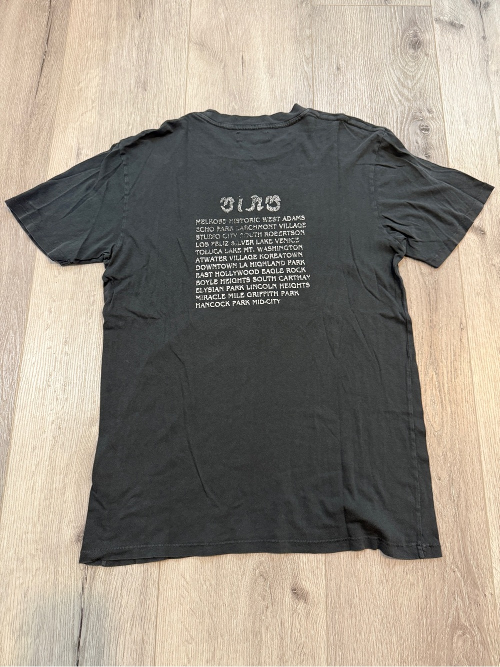 Anine Bing Dark Grey Lili Graphic Los Angeles Vintage Motorcycle Tee - Picture 5 of 5